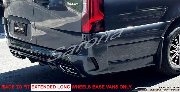 Custom Mercedes Sprinter Extended Rear Bumper (2019 - 2025) - $1750.00 (Part #MB-099-RB)